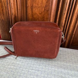 Fossil Cognac Crossbody Bag